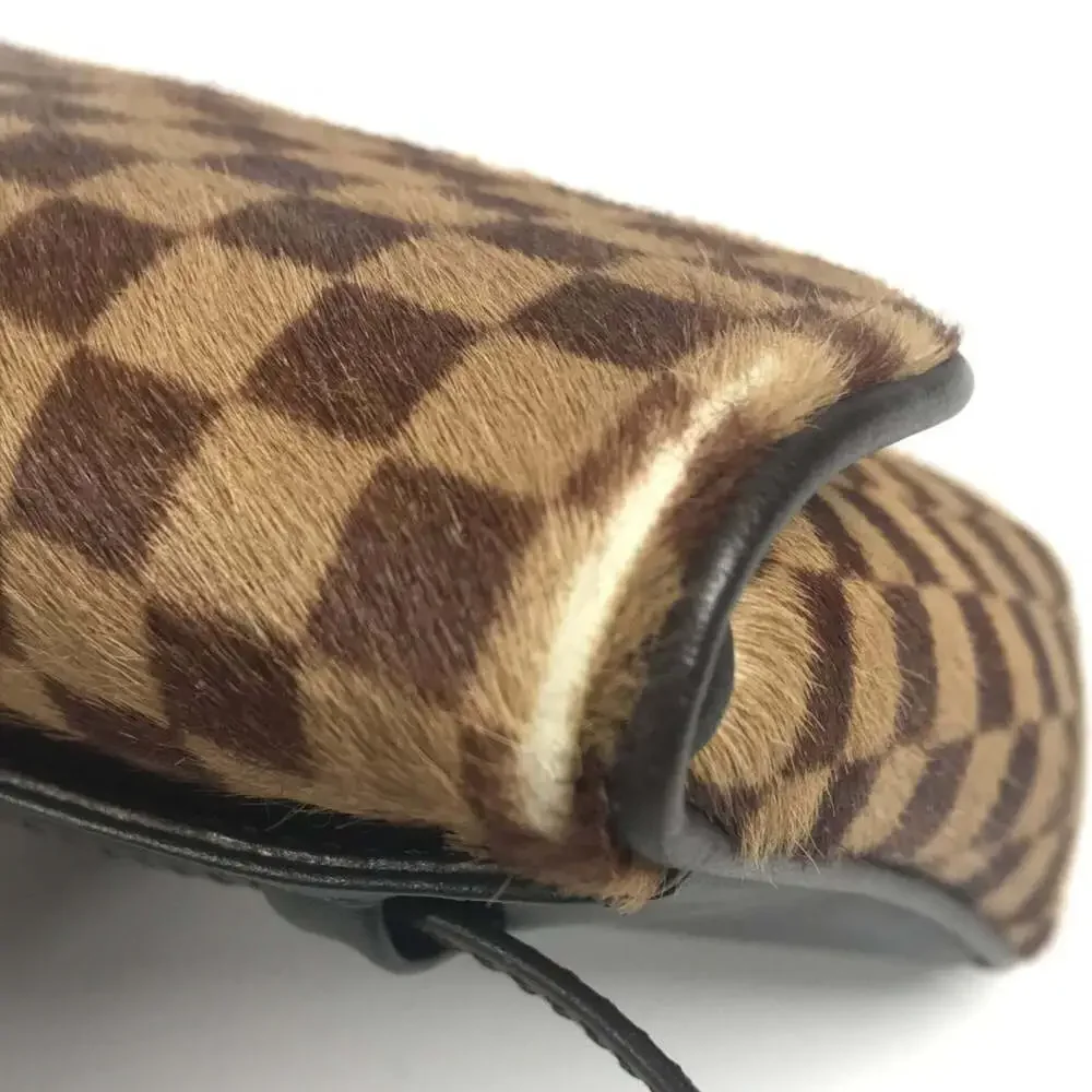 LOUIS VUITTON Brown Damier Leather Pochette Shoulder Bag